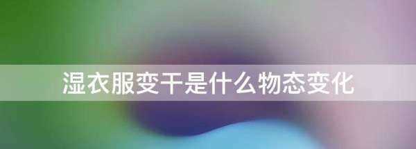 濕衣服變干是什么物態(tài)變化,濕衣服被曬干是物理還是化學現(xiàn)象圖4