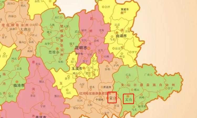 云南區(qū)域怎么劃分啊，都包括什么地方