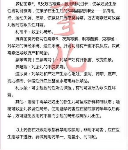 妊娠安全用藥知識(shí)