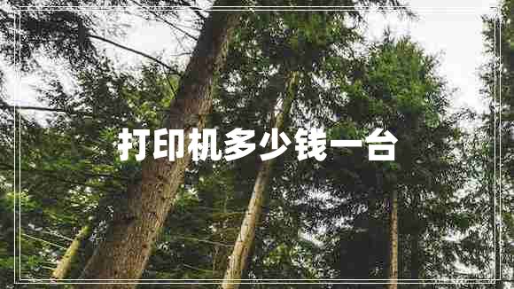 打印機多少錢一臺