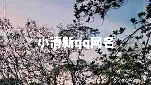 小清新qq網(wǎng)名