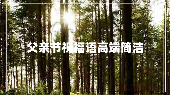 父親節(jié)祝福語高端簡(jiǎn)潔