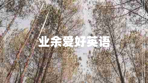 業(yè)余愛好英語(yǔ)