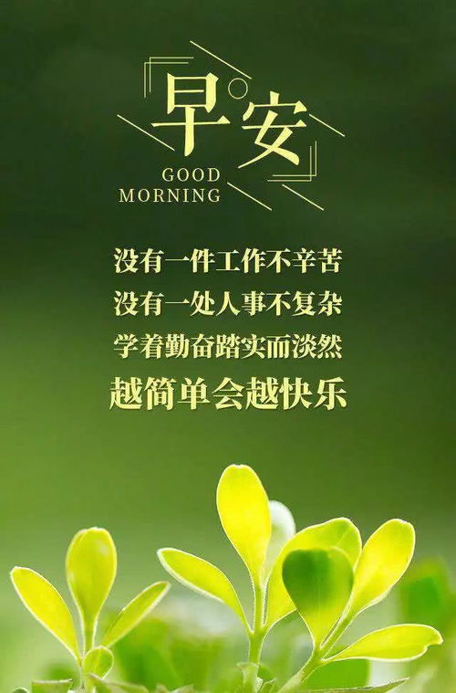 早安心語正能量句子問候語