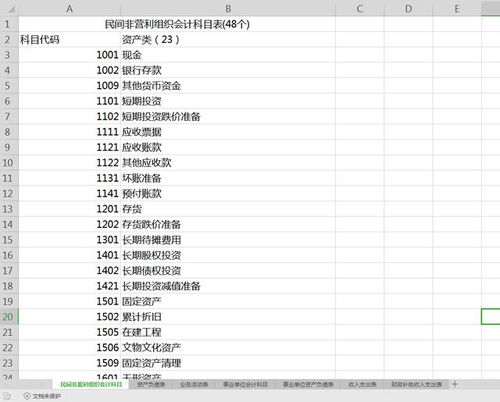 非盈利組織機(jī)構(gòu)的會(huì)計(jì)科目