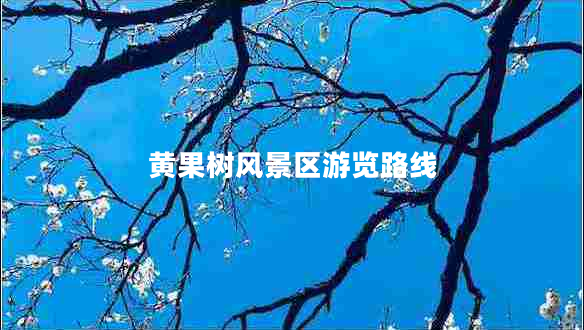 黃果樹風景區(qū)游覽路線