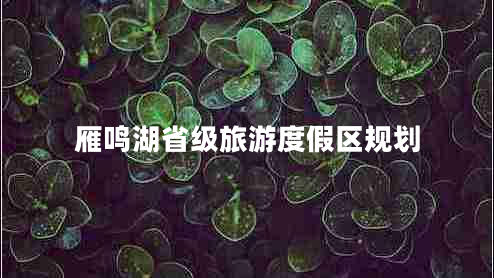 雁鳴湖省級(jí)旅游度假區(qū)規(guī)劃