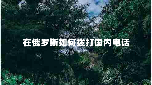 在俄羅斯如何撥打國內電話