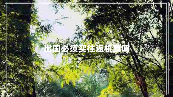 出國必須買往返機(jī)票嗎