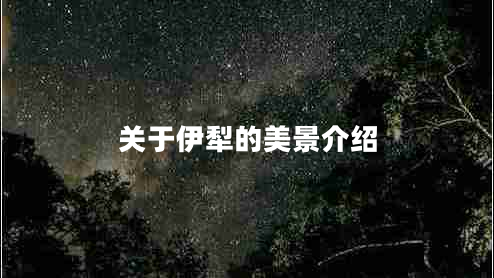 關于伊犁的美景介紹