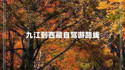 九江到西藏自駕游路線