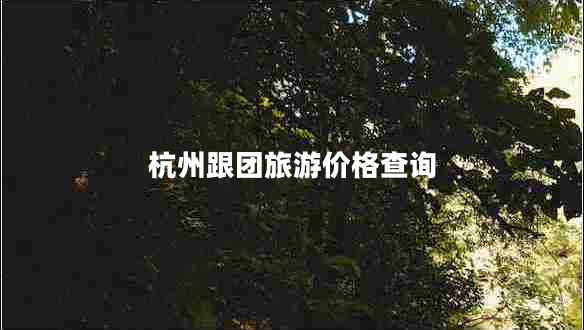 杭州跟團(tuán)旅游價格查詢