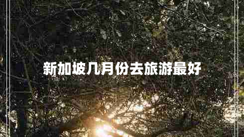 新加坡幾月份去旅游最好