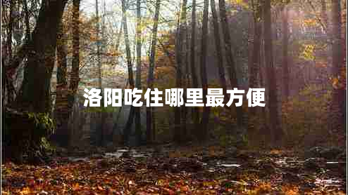 洛陽吃住哪里最方便