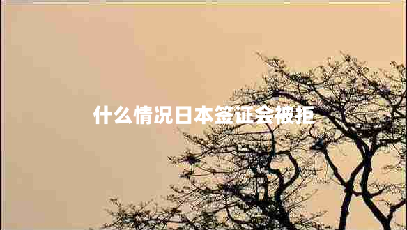 什么情況日本簽證會被拒