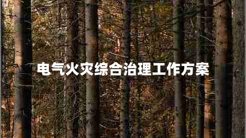 電氣火災(zāi)綜合治理工作方案