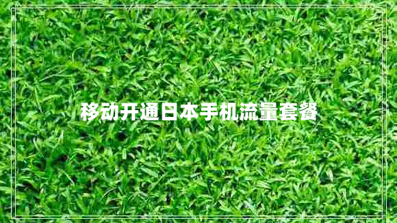 移動(dòng)開通日本手機(jī)流量套餐