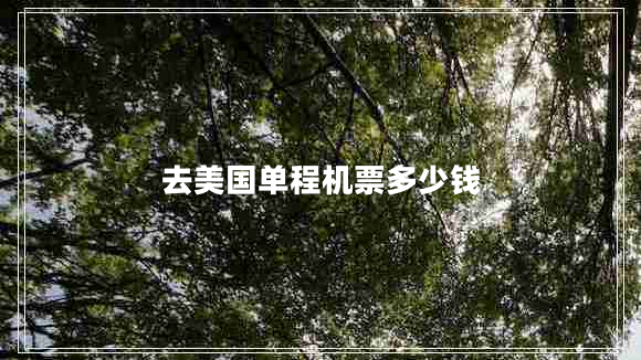 去美國(guó)單程機(jī)票多少錢(qián)
