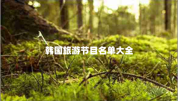 韓國(guó)旅游節(jié)目名單大全