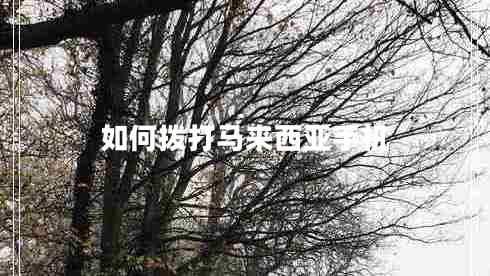 如何撥打馬來西亞手機