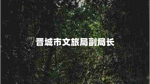 晉城市文旅局副局長(zhǎng)