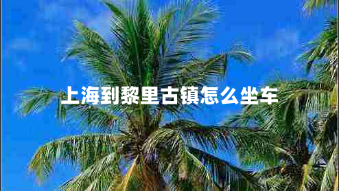 上海到黎里古鎮(zhèn)怎么坐車(chē)
