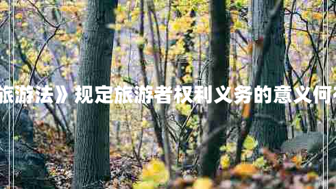 《旅游法》規(guī)定旅游者權利義務的意義何在?