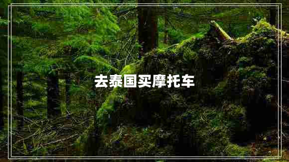 去泰國(guó)買摩托車