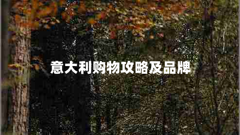 意大利購(gòu)物攻略及品牌