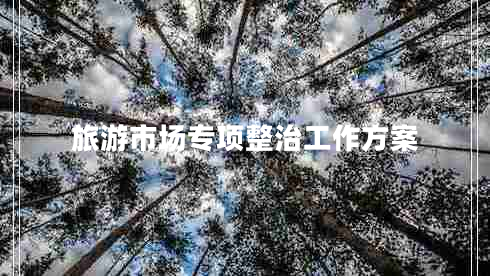 旅游市場專項整治工作方案