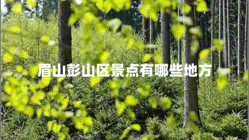 眉山彭山區(qū)景點有哪些地方