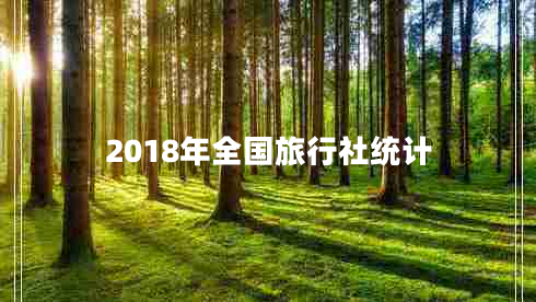 2018年全國旅行社統(tǒng)計(jì)