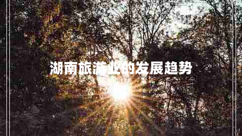 湖南旅游業(yè)的發(fā)展趨勢