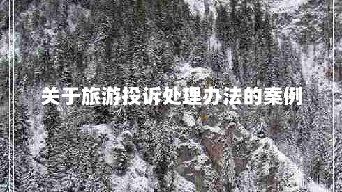 關(guān)于旅游投訴處理辦法的案例