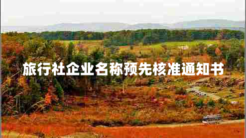 旅行社企業(yè)名稱預(yù)先核準(zhǔn)通知書(shū)