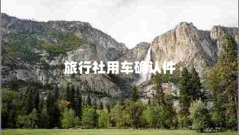 旅行社用車(chē)確認(rèn)件