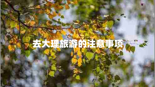 去大理旅游的注意事項(xiàng)