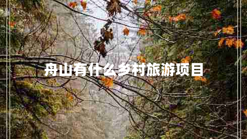 舟山有什么鄉(xiāng)村旅游項目