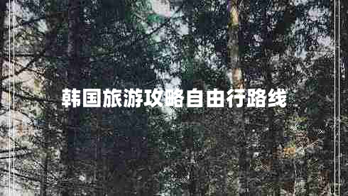 韓國(guó)旅游攻略自由行路線