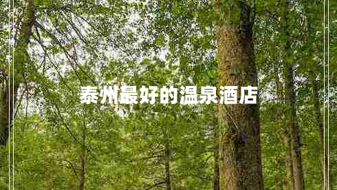 泰州最好的溫泉酒店 泰州最好的溫泉酒店