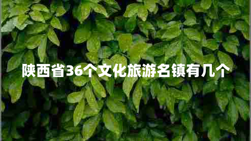 陜西省36個(gè)文化旅游名鎮(zhèn)有幾個(gè)