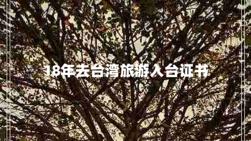 18年去臺(tái)灣旅游入臺(tái)證書