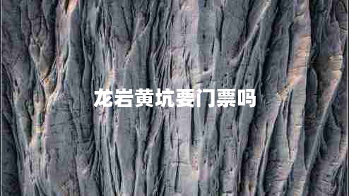 龍巖黃坑要門票嗎 龍巖黃坑要門票嗎