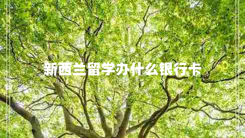 新西蘭留學辦什么銀行卡