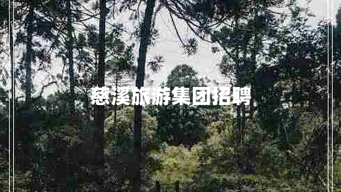 慈溪旅游集團(tuán)招聘