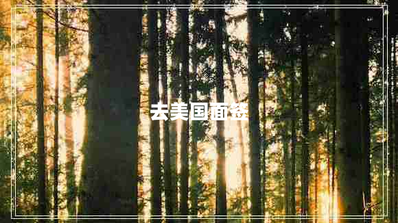 去美國(guó)面簽