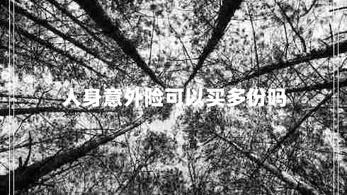 人身意外險(xiǎn)可以買(mǎi)多份嗎