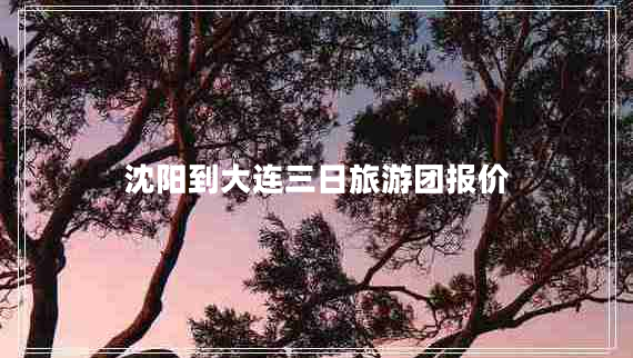 沈陽(yáng)到大連三日旅游團(tuán)報(bào)價(jià)