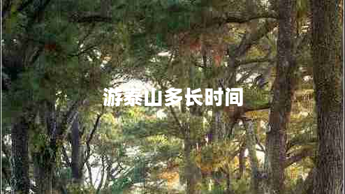 游泰山多長(zhǎng)時(shí)間