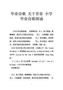 關(guān)于小學畢業(yè)的感受詩句